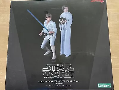 Buy Authentic Kotobukiya Luke Skywalker  And Princess Leia Figures Boxed 1/10 Scale • 175.95£