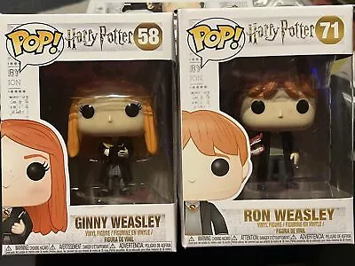Buy 2 Funko POP! Harry Potter Wizard World Ron Howler & Ginny Weasley #71 #58 Bundle • 9.99£