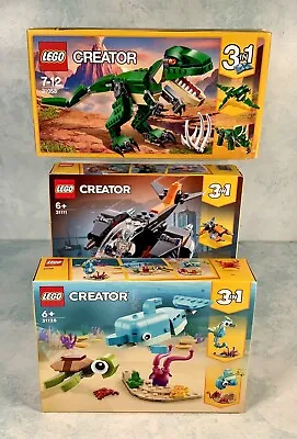 Buy LEGO Creator 3 In 1 Sets 31111 Cyber Drone + 31128 Dolphin + 31058 Dinosaur • 27.99£