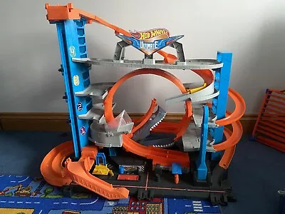 Buy Hot Wheels FTB69 City Garage With Loops And Shark Toy Car • 20£
