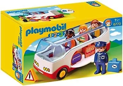 Buy Playmobil 6773 1.2.3 Airport Shuttle Bus, For Children Ages 18 Months • 25.97£