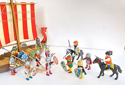 Buy Playmobil Viking Longboat With 12 Figures, Horses And 35+ Accessories • 34£
