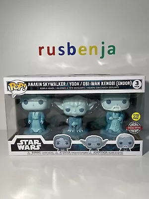 Buy Funko Pop! Star Wars Anakin Skywalker Yoda Obi Wan Kenobi Endor Glows 3 Pack • 38.99£