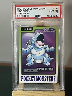Buy Pokemon 1997 Bandai Carddass PSA 10 Nidoqueen Gem Mint - Pop 18 • 145.61£