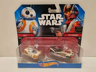 Buy Hot Wheels Star Wars Character Cars BB-8 & Poe Dameron • 14.99£