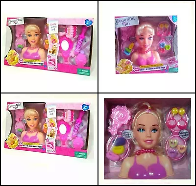 Buy Kids Princess Head Styling Doll Toy Half Body Head Dolls Pretty Makeup For Girls • 12.99£