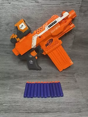 Buy NERF N-Strike Elite Stryfe Orange With Laser Attchment, Magazine & Darts • 14.99£