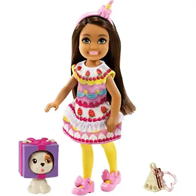 Buy Barbie Club Chelsea Doll And Playset Cake Dress And Dog New Kids Toy • 10.99£