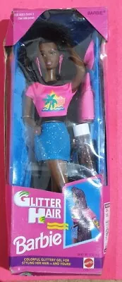 Buy Vintage 90's Barbie Glitter Hair Christie Afro American Mattel 90's RARE! • 205.93£