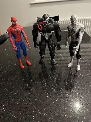Buy Spiderman 12 Inch Toy Action Figure Bundle Of 3 Marvel & Venom • 6.99£