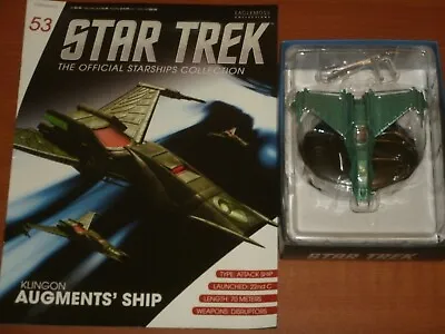 Buy Star Trek Starships Collection: #53 KLINGON AUGMENTS' SHIP 'Eaglemoss' 2015 • 14.99£