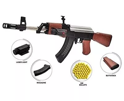 Buy Fiddlys Ak 47 Toy Gun/Shooting Gun For Kids With Laser Light And 500 Bullets Gun • 46.18£