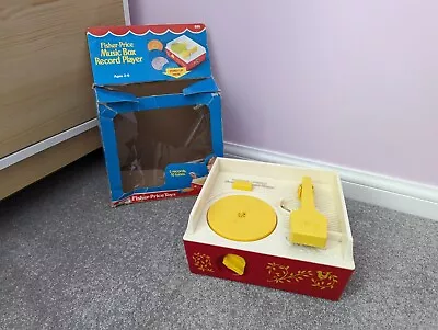 Buy Vintage Collectable Fisher Price Music Box Record Player Toy With 5 Records 1971 • 19.99£