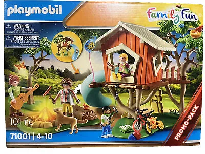 Buy NEW Playmobil Family Fun 71001 Adventure Treehouse + Slide LED Campfire • 39.95£