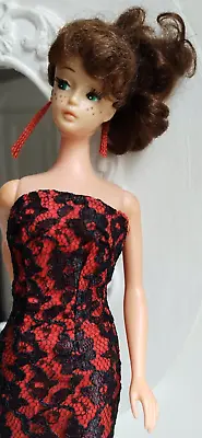 Buy Vintage Barbie Clone_ Davtex Jacki Brunette / Babette In Linda Dress_ 1960's • 74.03£