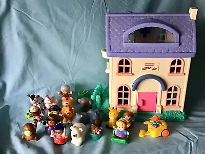 Buy Vintage 1999 Fisher Price Little People House With 20 X Figures • 22.39£