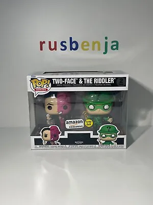 Buy Funko Pop! DC Heroes Two-Face & The Riddler Glows In The Dark 2 Pack • 20.99£