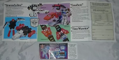Buy Transformers G1 Mailaway Catalogues Reflector Time Warrior Omnibots Powerdasher • 14£
