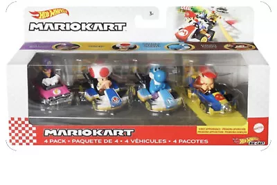 Buy Hot Wheels Mario Kart 4 Pack D Set [Limited Donkey Kong W/Mach 8]  Toad Cars • 55£