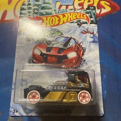 Buy Hot Wheels Rennen Rig - 2017 Holiday Hot Rods - US Walmart Excl - BOXED Shipping • 8.95£
