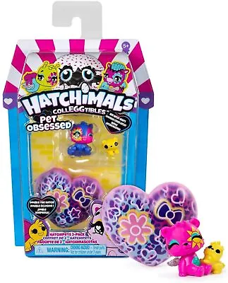 Buy Hatchimals CollEGGtibles Pet Obsessed Heart Hatchipets Mystery Figure 2-Pack Set • 6.90£