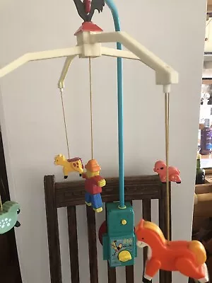 Buy Fisher Price Retro Musical Mobile Plays Brahms Lullaby Clamps To Chair • 29.99£