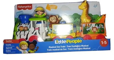 Buy Fisher Price Little People Safari Train Musical Zoo Train Figures Age1+Brand New • 22£