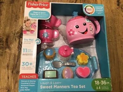 Buy Fisher Price SWEET MANNERS TEA SET Pink Laugh And Learn Lights And Sounds NEW • 22.99£