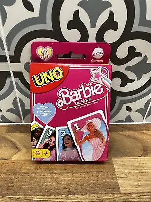 Buy Barbie The Movie UNO Cards Age 7+ Mattel Games Family Holiday Brand New Unopened • 10.99£