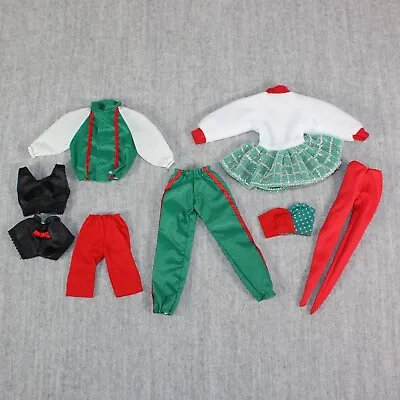 Buy Vintage 1990's BARBIE CLONE Doll Fashion Gift Pack 8-Piece Mixed Set Red Green • 25.63£