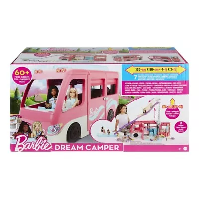Buy Mattel Barbie Dream Adventure Camper Car Barbie Dolls, Pool & Slide, Sz 60+ • 105.91£