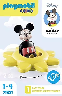 Buy Kids Mickey's Spinning Sun Playmobil 1.2.3Ye Disney Motor Skills Educational Toy • 7.90£