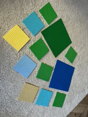 Buy Lego Base Plates 12 Plates  2 X 32x32 Size, And 10 X 16 X 16 Size. • 10£
