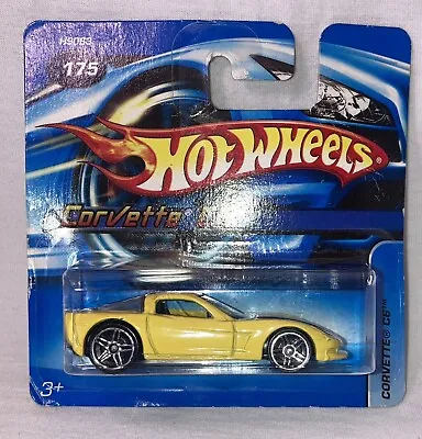 Buy Hot Wheels Corvette C6 Yellow #175 Tatty Short Blue Card Sealed See Photos 2005 • 6.40£