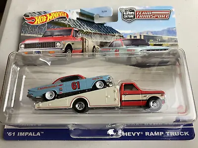 Buy Hot Wheels Team Transport '61 Impala And '72 Chevy Ramp Truck On Real Riders • 14.50£