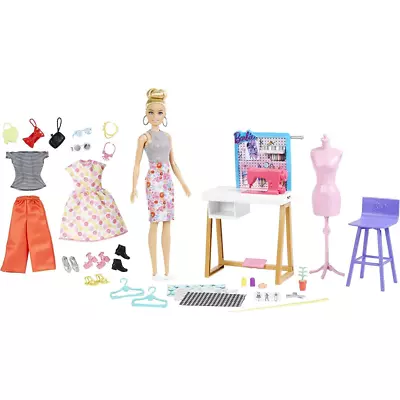 Buy Barbie Fashion Designer Doll 12in & Studio 25+ Design & Fashion Accessories • 19.99£