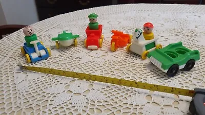 Buy Vintage 1980s Fisher Price Set Of 6 Small  Vehicles • 10£