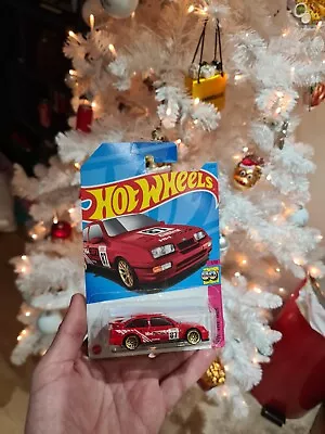 Buy Hot Wheels ~ '87 Ford Sierra Cosworth, Long Card, Red. More Models Available!! • 4.99£