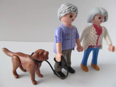 Buy Playmobil Dollshouse Figures: Senior Couple/Grandparents With Dog NEW • 8.99£