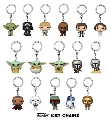 Buy Star Wars Funko Keychain Boba Fett Baby Yoda Mandalorian Vader Solo Luke Leia  • 9.99£