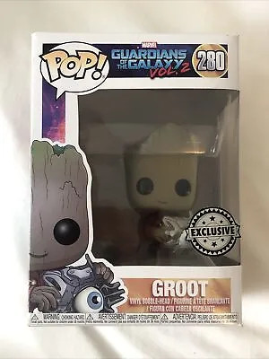 Buy Funko POP Marvel: Guardians Of The Galaxy Vol. 2 #280 Groot With Eye EXCLUSIVE • 18£