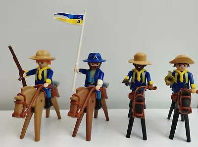 Buy Playmobil Western Union Northern Soldiers On Horses Yankees • 23.90£