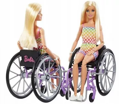 Buy BARBIE Fashionistas Doll In A Wheelchair Checkered Outfit HJT13 • 57.66£