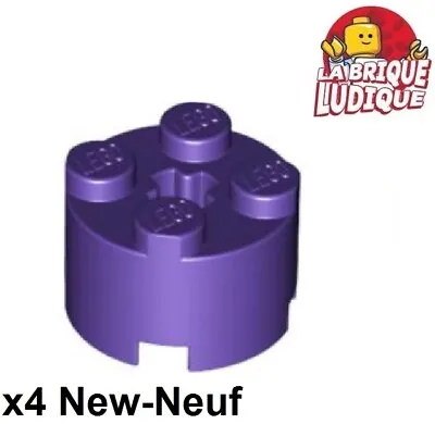 Buy Lego 4x Brick Round 2x2 Violet Dark/Dark Purple 3941 New • 1.74£