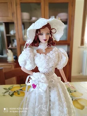Buy Barbie Ooak Pink Titanic Crochet Dress Model Muse Doll Mattel Collection • 142.37£