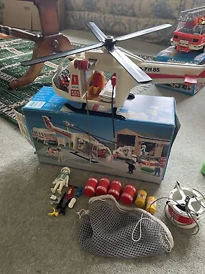 Buy Playmobil Vehicle Set 3789 Rescue Helicopter INCOMPLETE Boxed SOS Vintage Boxed • 15£