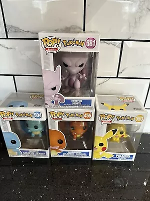 Buy Funko Pop Pokémon Bundle 504 455 581 353 Pikachu Mewtwo Squirtle Charmander • 17.99£