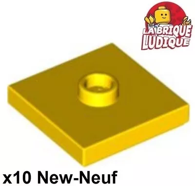 Buy LEGO 10x Flat Modified 2x2 Groove 1 Stud Center Lug Yellow/Yellow 87580 New • 2.29£
