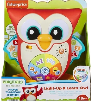 Buy Fisher-Price Linkimals Wise Eyes Owl Light Up & Learn Owl Toddler Kids Toy 18m+ • 34.99£