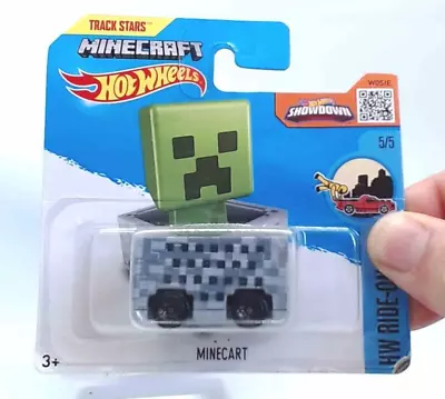 Buy Hot Wheels HW Ride Ons Minecraft Minecart Sealed On Card 5/5 • 2.99£